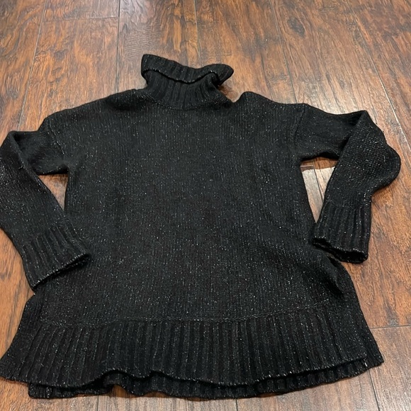 Everlane The Cloud Turtleneck Wool Cotton Alpaca Blend Womens Medium in black - Picture 1 of 9